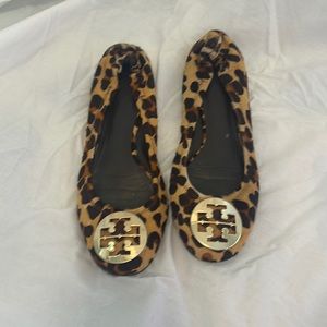 Leopard Print Tory Burch Ballet Flats Size 10